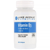Lake Avenue Nutrition Витамин D3 1000 МЕ 360 мягких таблеток