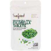 Sunfood Broken Cell Wall Chlorella Tablets 250 mg 228 Tablets 2 oz (57 g)