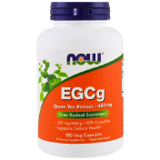 Now Foods EGCg экстракт зеленого чая 400 мг 180 растительных капсул