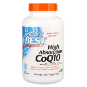 Doctor&#x27;s Best Легкоусвояемый CoQ10 с BioPerine 100 мг 360 вегетарианских капсул