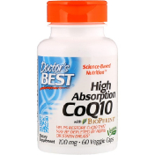 Doctor&#x27;s Best Коэнзим Q10 с высокой степенью всасывания с BioPerine 100 мг 60 растительных капсул