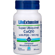 Life Extension Супер убихинол - коэнзим Q10 с BioPQQ 100 мг 30 желатиновых капсул