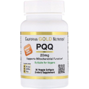 California Gold Nutrition Пирролохинолин хинон 20 мг 30 вегетарианских капсул
