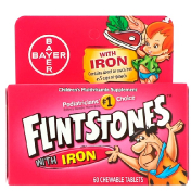 Flintstones Детские мультивитамины с железом фруктовый вкус 60 жевательных таблеток