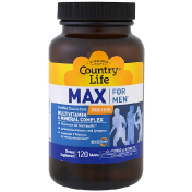 Country Life Max for Men мультивитаминный и минеральный комплекс для мужчин не содержит железа 120 таблеток