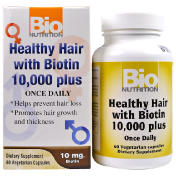 Bio Nutrition Витамины для здоровья волос с биотином 10 000 плюс 60 растительных капсул