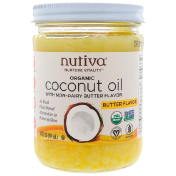 Nutiva Органическое кокосовое масло со вкусом сливочного масла 14 ж. унц. (414 мл)