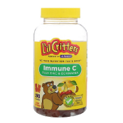 L&#x27;il Critters Жевательные витамины Immune C с цинком и эхинацеей 190 жевательных таблеток