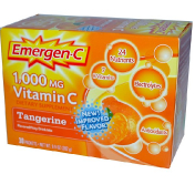 Emergen-C Витамин C Ароматизированная шипучка мандарин 1000 мг 30 пакетиков по 9 4 г каждый