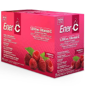 Ener-C Витамин C шипучий растворимый порошок для напитка со вкусом малины 30 пакетиков 9 8 унции (277 г)