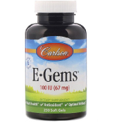 Carlson Labs E-Gems 100 МЕ (67 мг) 250 мягких таблеток