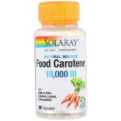 Solaray Food Carotene Натуральный источник 10 000 МЕ 30 капсул