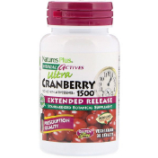 Nature&#x27;s Plus Herbal Actives Ultra Cranberry 1500 1 500 mcg 30 Vegetarian Tablets
