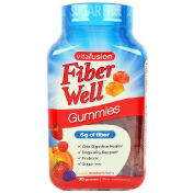 VitaFusion Fiber Well персик клубника ягоды 90 жевательных таблеток
