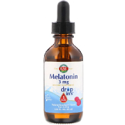 KAL Melatonin Natural Raspberry Flavor 3 mg 1.85 fl oz (55 ml)