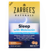 Zarbee&#x27;s Sleep with Melatonin Natural Orange 60 Chewable Tablets