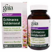 Gaia Herbs Быстрое облегчение эхинацея и желтокорень 60 вегетарианских жидких фито-капсул