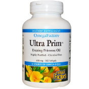 Natural Factors OmegaFactors Ultra Prim масло вечерней примулы 500 мг 180 гелевых капсул