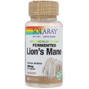 Solaray Organically Grown Fermented Lion&#x27;s Mane Mushroom 500 mg 60 VegCaps