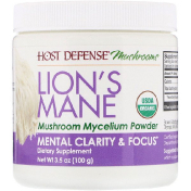 Fungi Perfecti Lion&#x27;s Mane Mushroom Mycelium Powder Mental Clarity & Focus 3.5 oz (100 g)