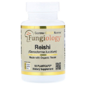 California Gold Nutrition Рейши (Ganoderma Lucidum) грибы полного спектра сертифицированный органический продукт поддержка на клеточном уровне 90 растительных капсул Plantcap