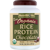 NutriBiotic Органический необработанный рисовый белок шоколад 650 г (6 9 унц.)