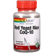 Solaray Красный дрожжевой рис + коэнзим Q10 90 вегетарианских капсул