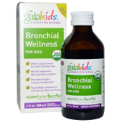 Gaia Herbs Kids Bronchial Wellness для детей не содержит алкоголя 3 жидких унций (89 мл)