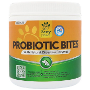 Zesty Paws Probiotic Bites для собак с натуральными пищеварительными ферментами со вкусом дыни 90 мягких жвачек
