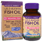Wiley&#x27;s Finest Аляскинский рыбий жир пренатальная ДГК 600 мг 60 рыбных  мягких капсул