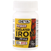 Deva Веганское хелатирующее железо 29 мг 90 таблеток