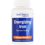 Enzymatic Therapy Energizing Iron двойная формула железа 90 желатиновых капсул