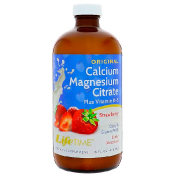 LifeTime Vitamins Цитрат кальция и магния Клубника 16 ж. унц. (473 мл)