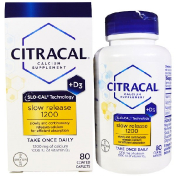 Citracal Добавка кальция медленное высвобождение 1200 + D3 80 таблеток покрытых оболочкой