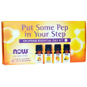 Now Foods Зарядись энергией. Набор эфирных масел для поднятия настроения 4 бутылька 1/3 унции (10 мл)