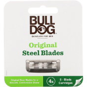 Bulldog Skincare For Men Original Steel Blades Refill Four 5-Blade Cartridges
