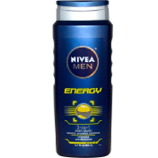 Nivea Мужской гель для душа 3-в-1 энергия 500 мл (16 9 жидких унций)