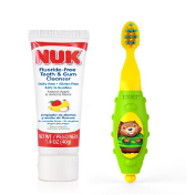 NUK Grins &Giggles набор зубных щеток для малышей от 12 месяцев 1 очищающее средство & 1 щетка