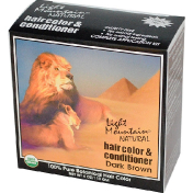Light Mountain Натуральное средство для окрашивания и ухода за волосами Темно-коричневый 4 унции (113 г)