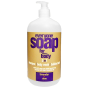 EO Products Мыло 3 в 1 для всего тела: шампунь гель для душа и пена для ванны с лавандой и алоэ 960 мл
