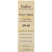 Babo Botanicals Daily Sheer Mineral Sunscreen SPF 40 1.7 fl oz (50 ml)