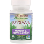 Fungi Perfecti Lion&#x27;s Mane Memory & Nerve Support 30 Vegetarian Capsules