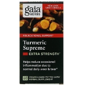 Gaia Herbs Turmeric Supreme Extra Strength куркума 60 растительных фито-капсул с жидкостью