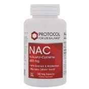 Protocol for Life Balance NAC N-ацетил-цистеин 600 мг 100 вегетарианских капсул