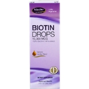 Life-flo Biotin Drops For Healthy Hair & Nails Natural Vanilla Flavor 10 000 mcg 2 fl oz (60 ml)