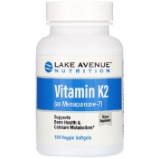 Lake Avenue Nutrition Витамин K2 менахинон-7 50 мкг 120 растительных мягких таблеток