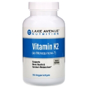 Lake Avenue Nutrition Витамин K2 (в виде менахинона-7) 50 мкг 360 растительных мягких таблеток