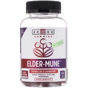 Zhou Nutrition Максимальная сила Elder-Mune бузина 60 веганских жевательных таблеток