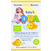 California Gold Nutrition ДГК для детей 1050 мг Омега-3 с витамином D3 59 мл (2 жидк. унции)