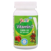 YumV&#x27;s Витамин D со вкусом малины 1000 МЕ 60 желейных мишек